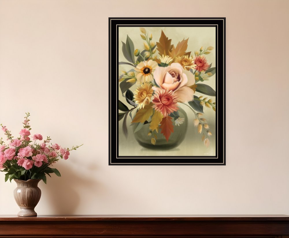 Autumn Bouquet 1 Black Framed Print Wall Art HomeRoots
