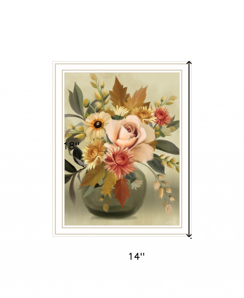 Autumn Bouquet 2 White Framed Print Wall Art — view 4