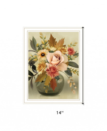 Autumn Bouquet 2 White Framed Print Wall Art HomeRoots
