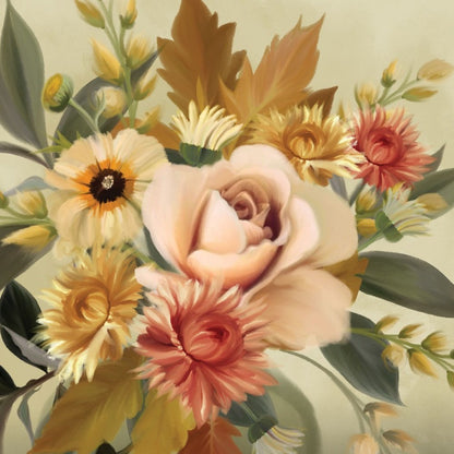 Autumn Bouquet 2 White Framed Print Wall Art HomeRoots