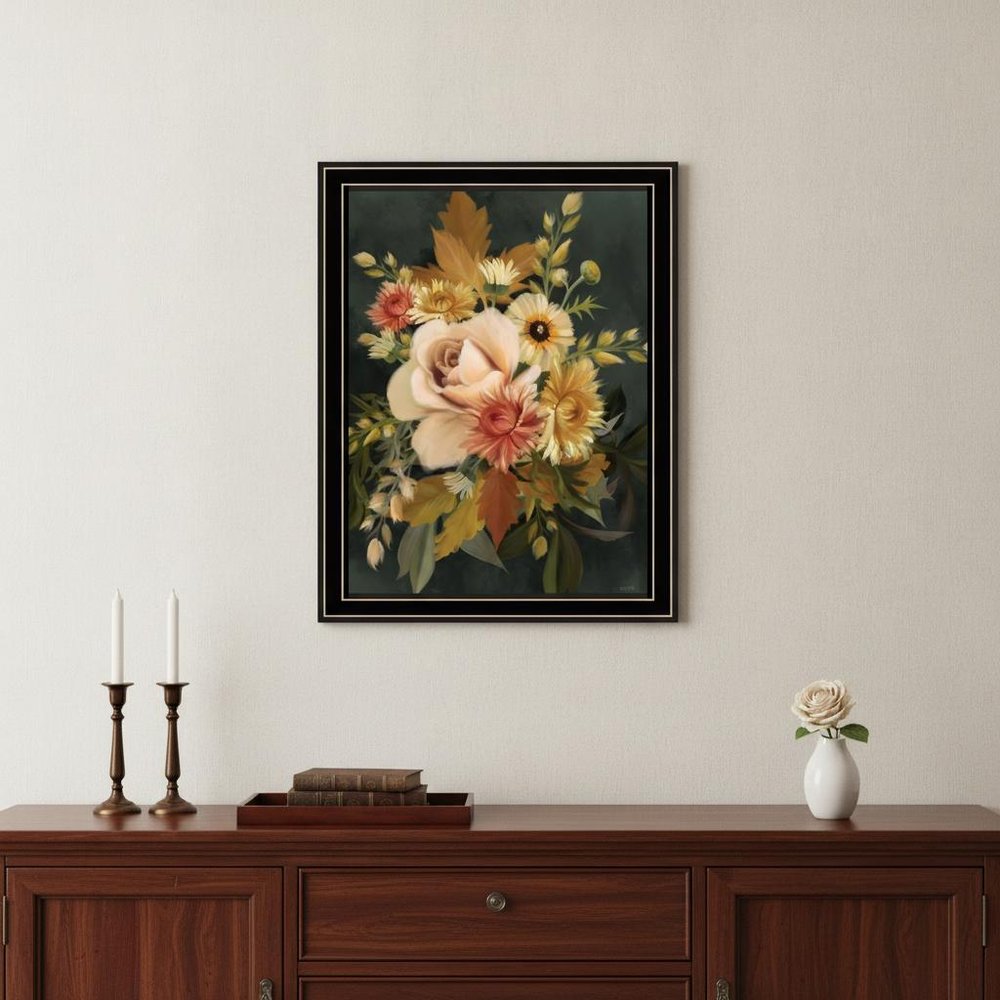 Romantic Autumn I 1 Black Framed Print Wall Art — view 1