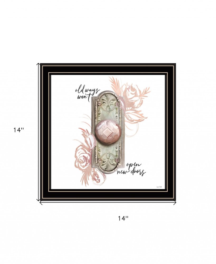 Old Ways in Blush 1 Black Framed Print Wall Art HomeRoots