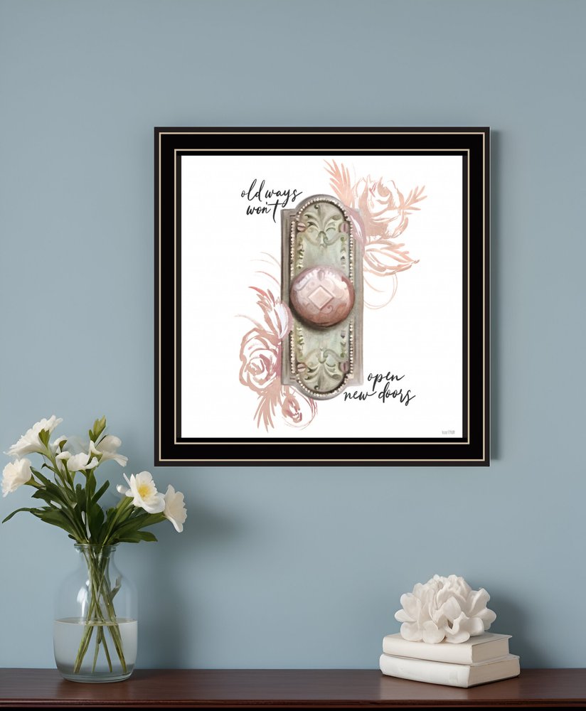 Old Ways in Blush 1 Black Framed Print Wall Art HomeRoots