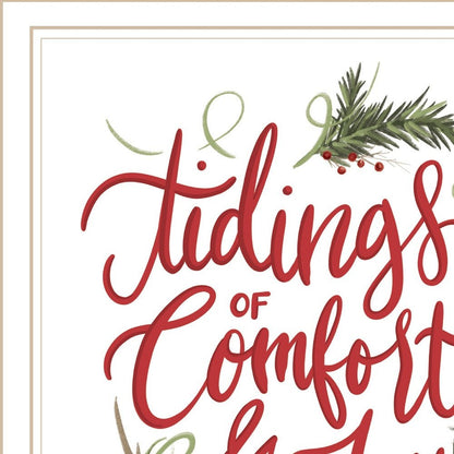 Tidings of Comfort and Joy 1 White Framed Print Wall Art HomeRoots