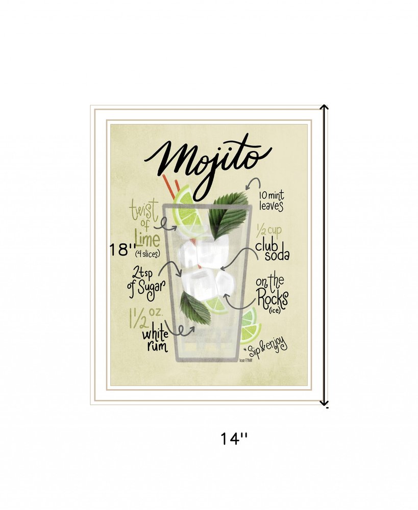 Mojito 2 White Framed Print Wall Art HomeRoots