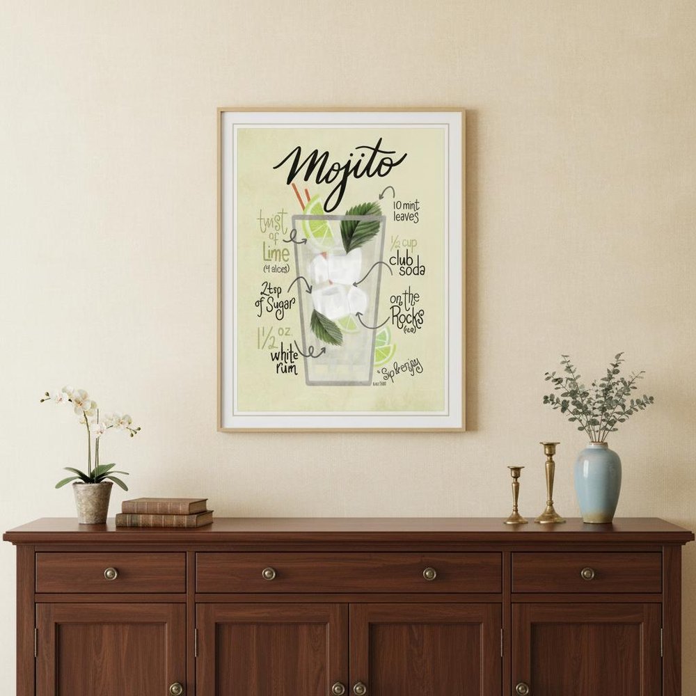 Mojito 2 White Framed Print Wall Art HomeRoots