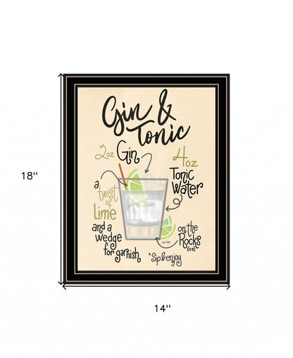 Gin and Tonic 1 Black Framed Print Wall Art HomeRoots