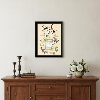 Gin and Tonic 1 Black Framed Print Wall Art HomeRoots