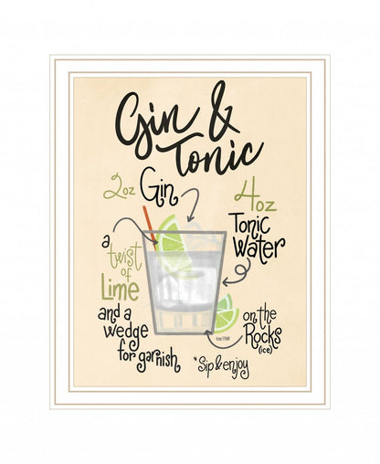Gin and Tonic 2 White Framed Print Wall Art HomeRoots