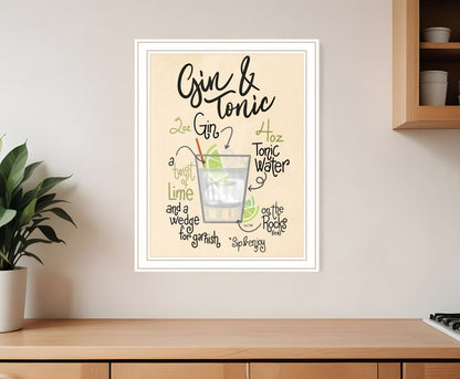 Gin and Tonic 2 White Framed Print Wall Art HomeRoots