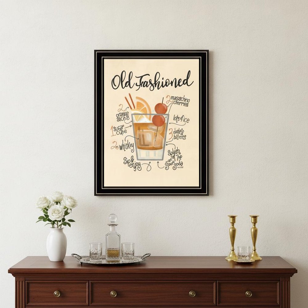 Old Fashioned 1 Black Framed Print Wall Art HomeRoots