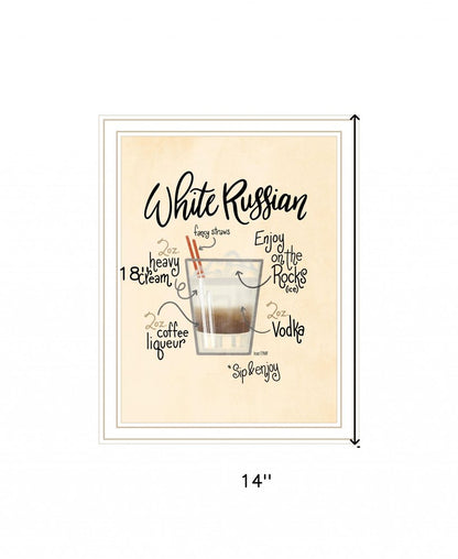 White Russian 2 White Framed Print Wall Art HomeRoots