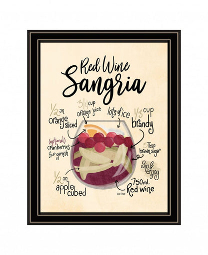 Red Wine Sangria 1 Black Framed Print Wall Art HomeRoots