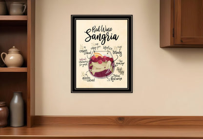 Red Wine Sangria 1 Black Framed Print Wall Art HomeRoots
