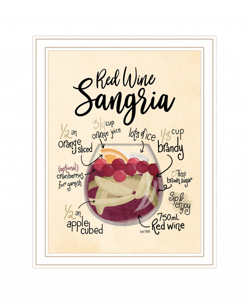 Red Wine Sangria 2 White Framed Print Wall Art HomeRoots