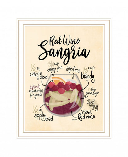 Red Wine Sangria 2 White Framed Print Wall Art HomeRoots