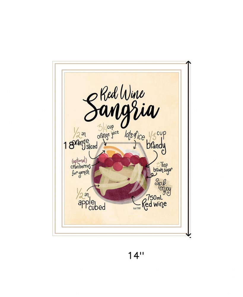 Red Wine Sangria 2 White Framed Print Wall Art — view 4