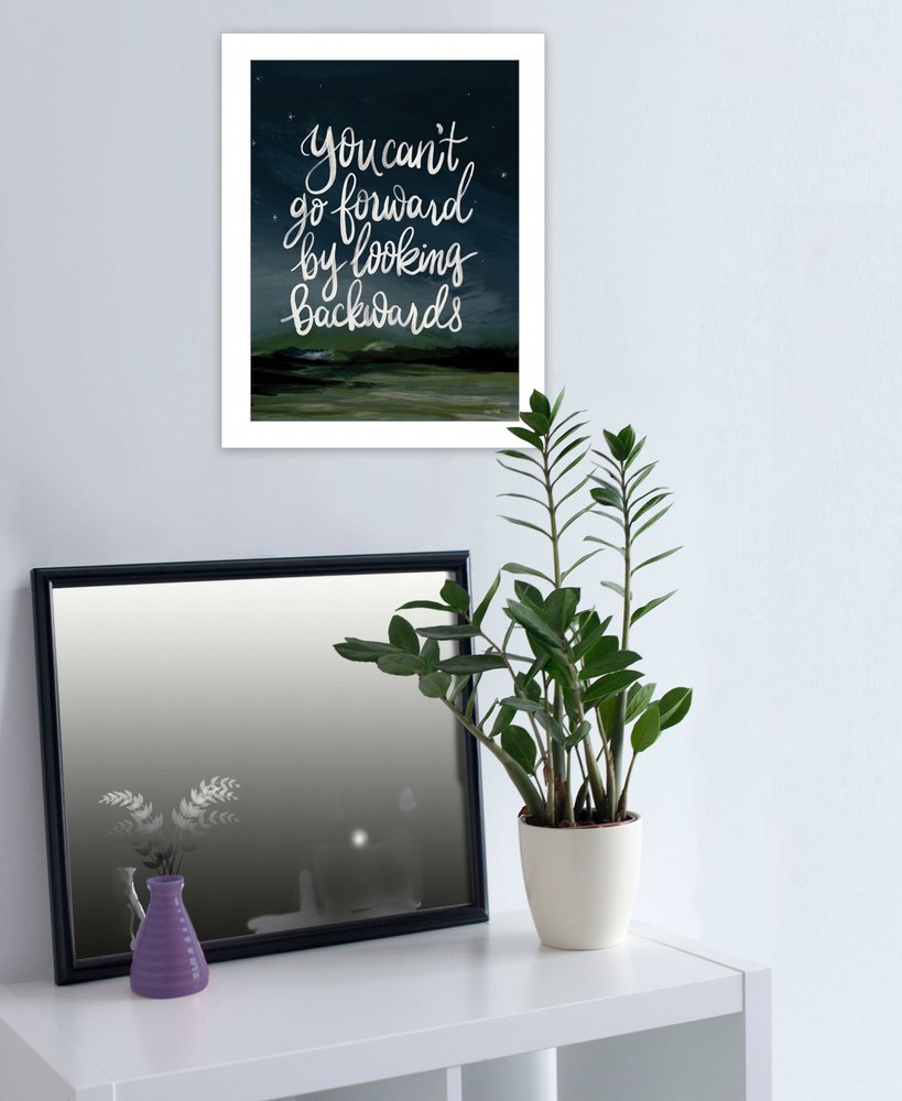 Go Forwards not Backwards 1 White Framed Print Wall Art HomeRoots