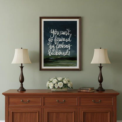 Go Forwards not Backwards 1 White Framed Print Wall Art HomeRoots
