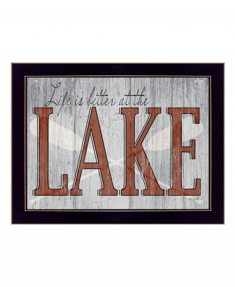 Life is Better at the Lake 3 Black Framed Print Wall Art — view 2