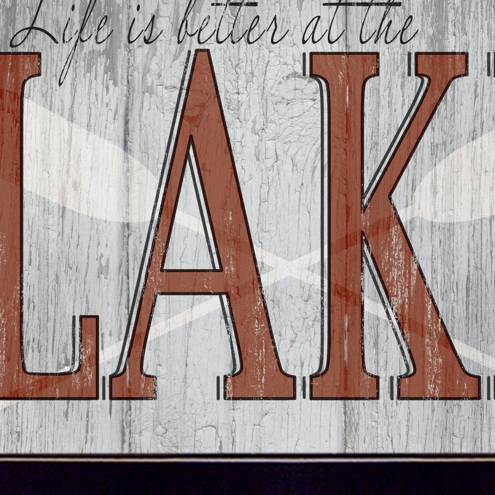 Life is Better at the Lake 3 Black Framed Print Wall Art — view 3