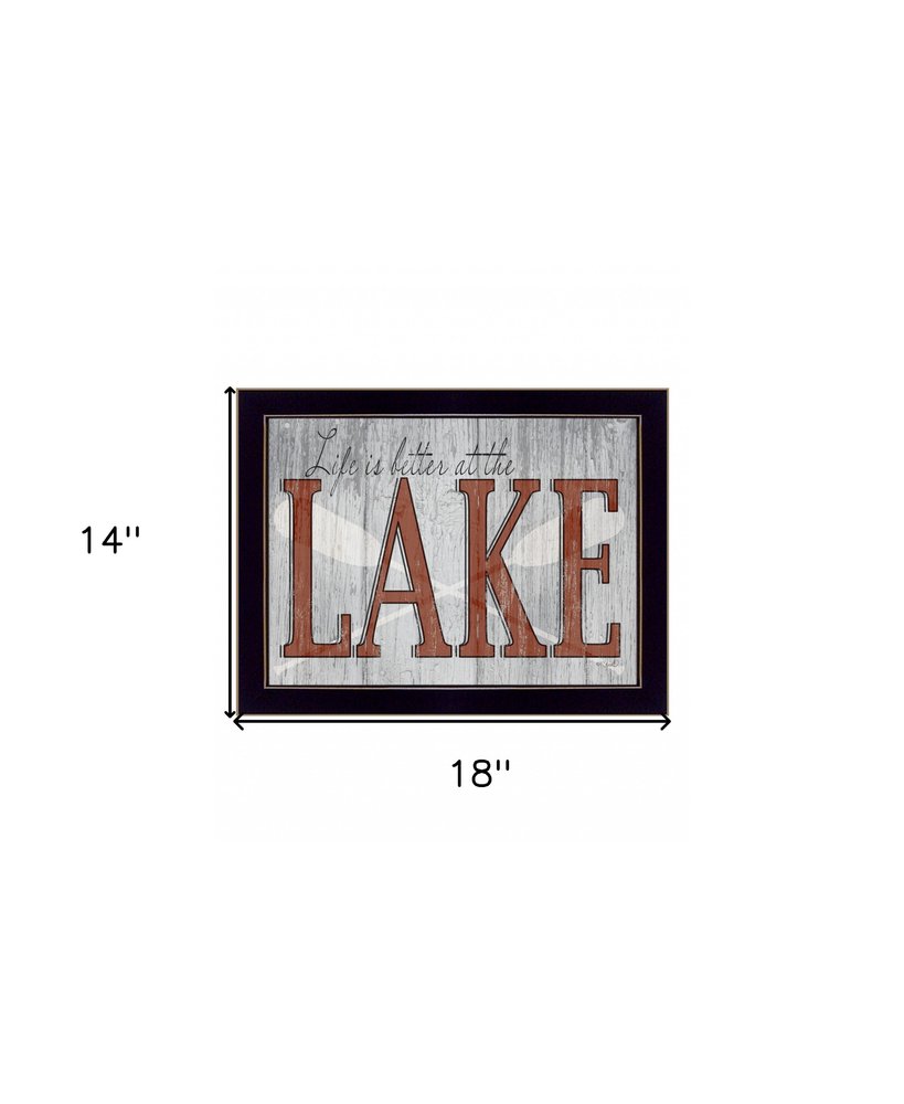 Life is Better at the Lake 3 Black Framed Print Wall Art — view 5