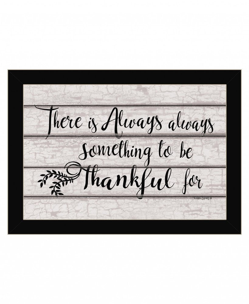 Always Thankful 1 Black Framed Print Wall Art HomeRoots