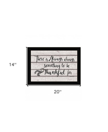Always Thankful 1 Black Framed Print Wall Art HomeRoots