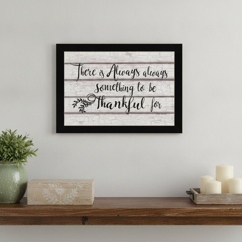Always Thankful 1 Black Framed Print Wall Art — view 1