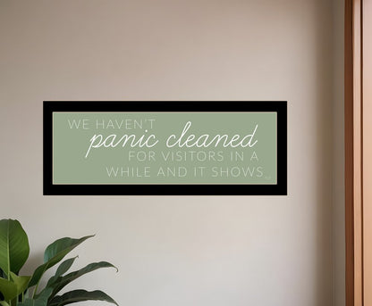 Panic Cleaned 3 Black Framed Print Wall Art HomeRoots