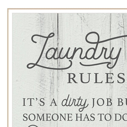 Laundry Rules 2 White Framed Print Bathroom Wall Art HomeRoots