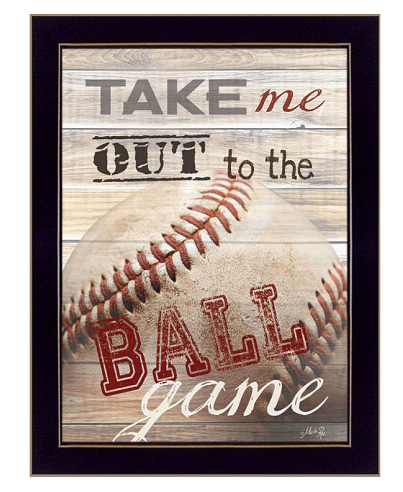 Take Me Out to the Ball Game 3 Black Framed Print Wall Art HomeRoots