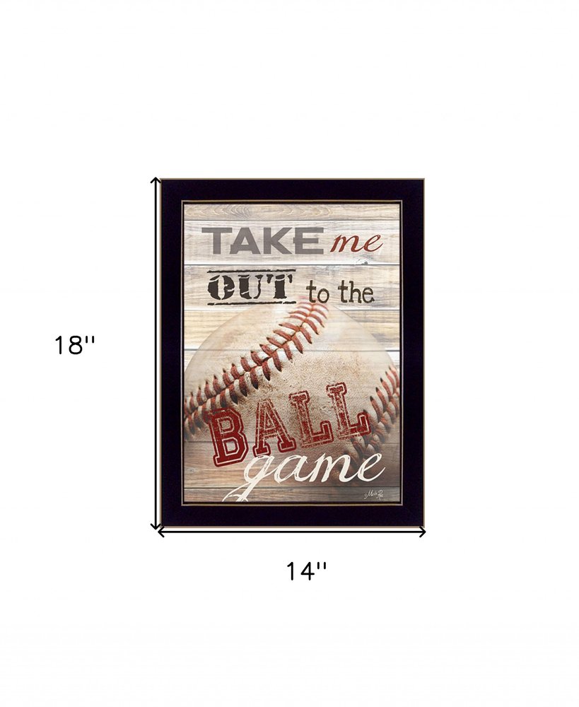 Take Me Out to the Ball Game 3 Black Framed Print Wall Art HomeRoots