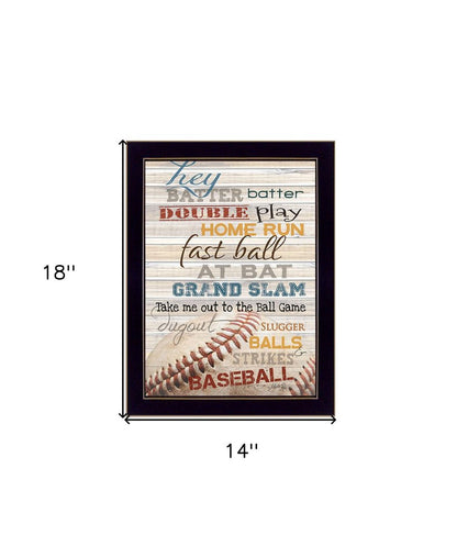 Hey Batter Batter 3 Black Framed Print Wall Art HomeRoots
