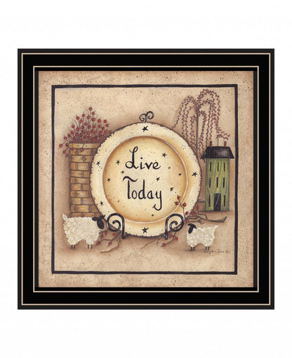 Live Today 2 Black Framed Print Wall Art HomeRoots