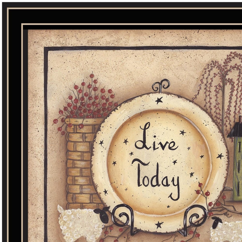 Live Today 2 Black Framed Print Wall Art — view 4