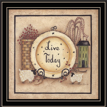 Live Today 2 Black Framed Print Wall Art HomeRoots