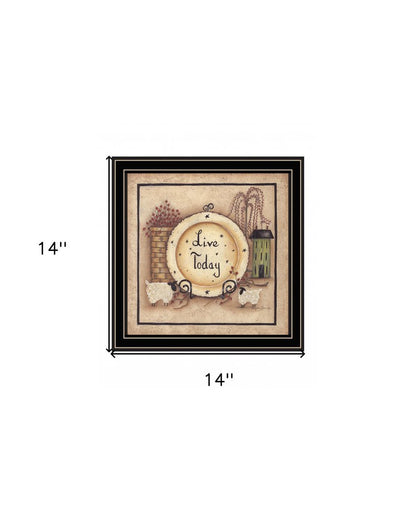 Live Today 2 Black Framed Print Wall Art HomeRoots