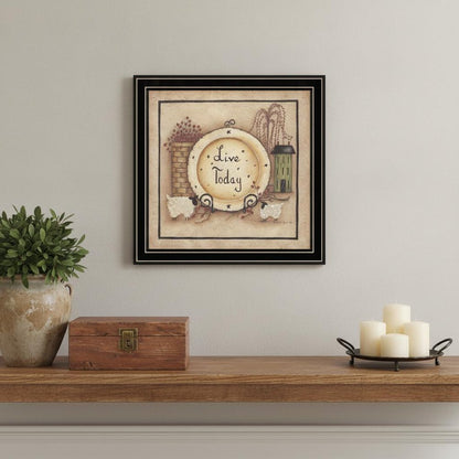 Live Today 2 Black Framed Print Wall Art HomeRoots