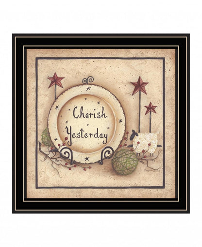 Cherish Yesterday 2 Black Framed Print Wall Art HomeRoots