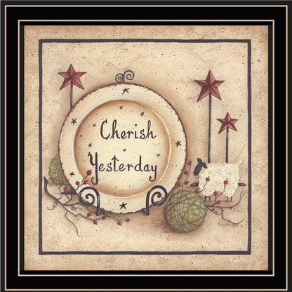 Cherish Yesterday 2 Black Framed Print Wall Art HomeRoots