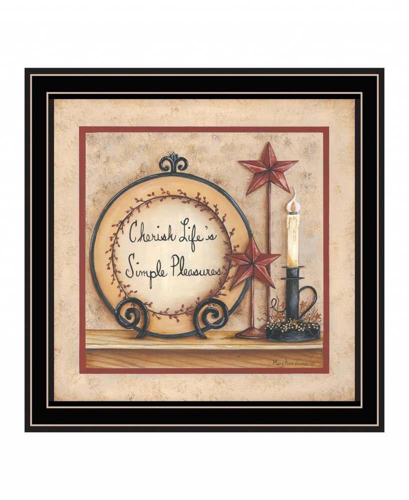 Simple Pleasures 3 Black Framed Print Wall Art — view 2