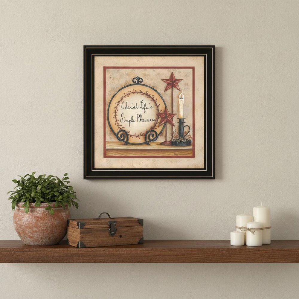 Simple Pleasures 3 Black Framed Print Wall Art HomeRoots