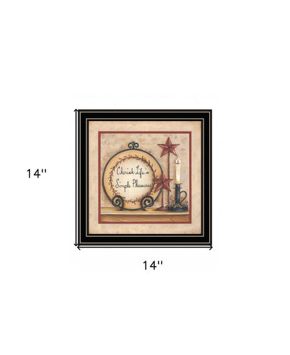 Simple Pleasures 3 Black Framed Print Wall Art HomeRoots