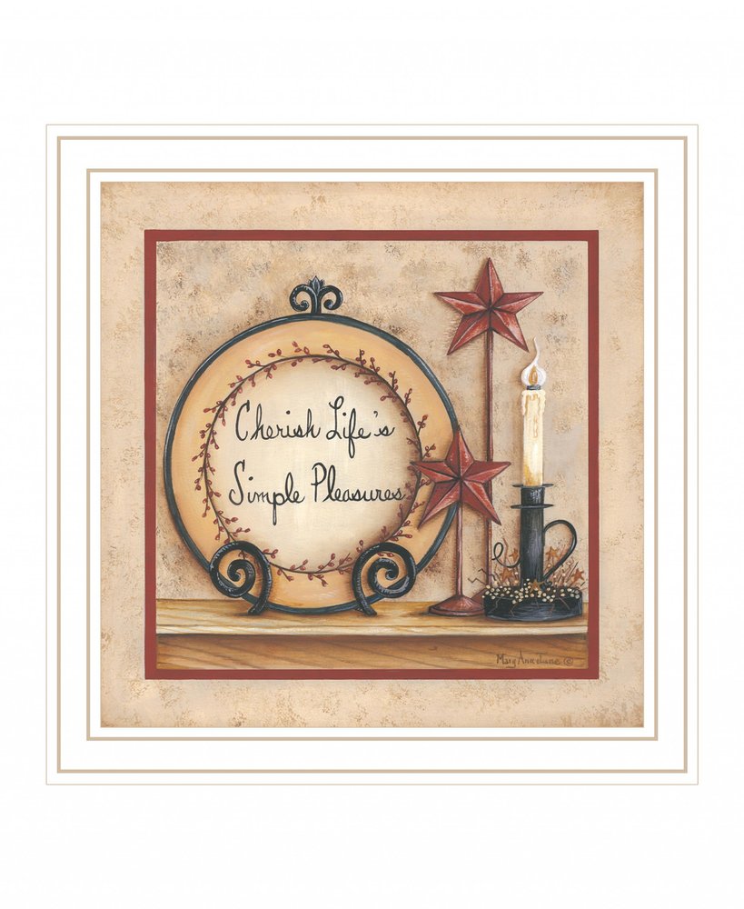 Simple Pleasures 4 White Framed Print Wall Art HomeRoots