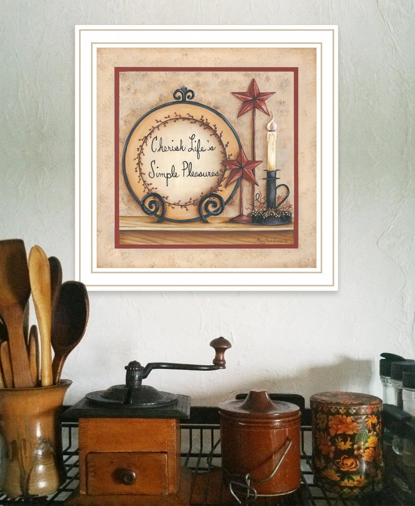 Simple Pleasures 4 White Framed Print Wall Art HomeRoots