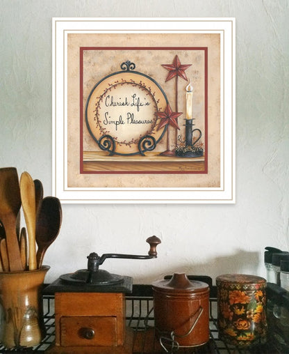 Simple Pleasures 4 White Framed Print Wall Art HomeRoots