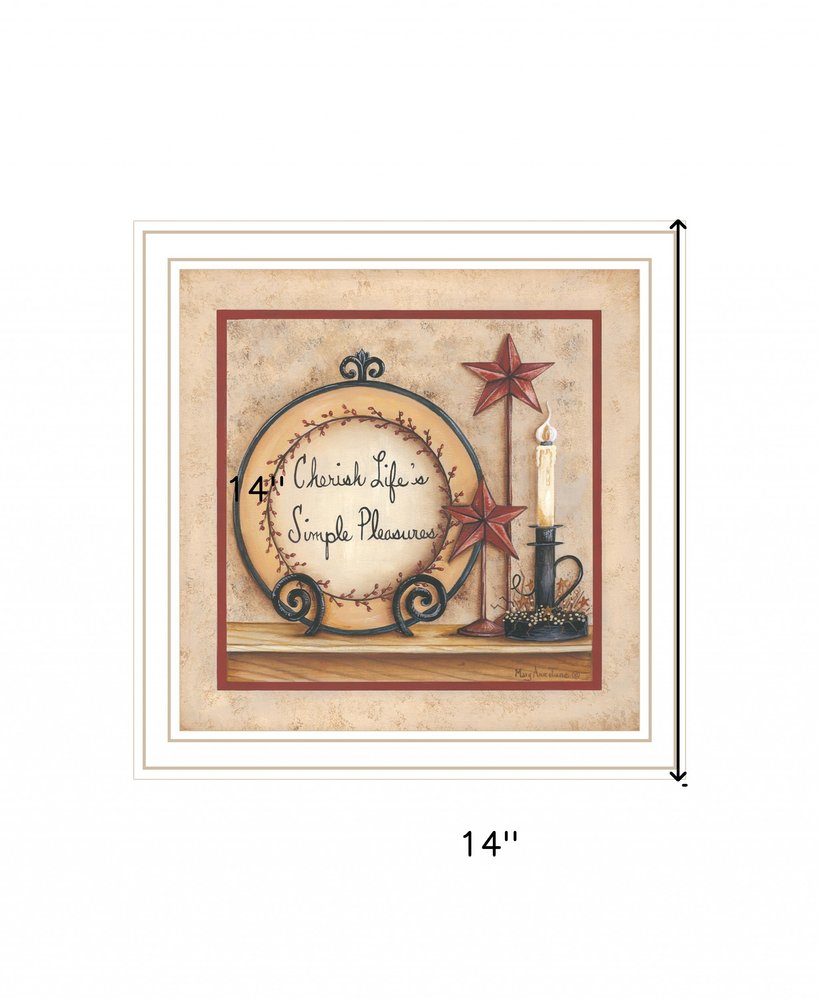 Simple Pleasures 4 White Framed Print Wall Art HomeRoots