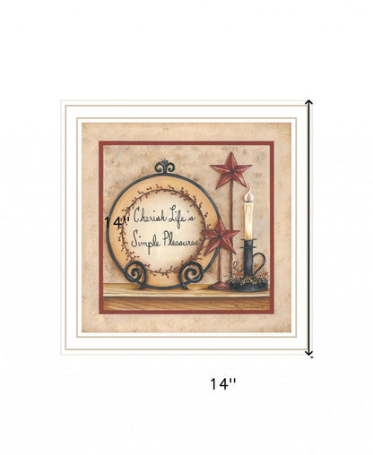Simple Pleasures 4 White Framed Print Wall Art HomeRoots