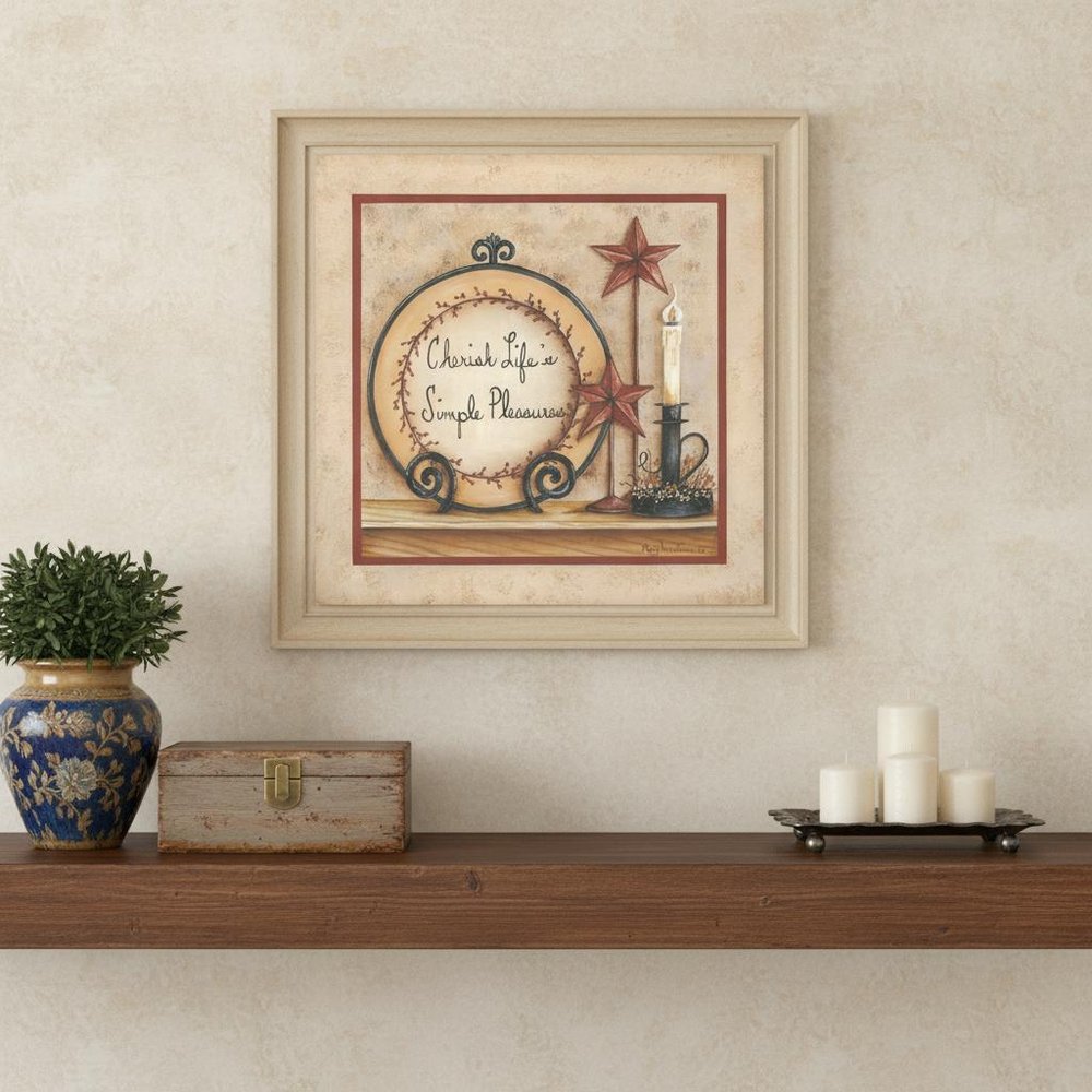 Simple Pleasures 4 White Framed Print Wall Art HomeRoots